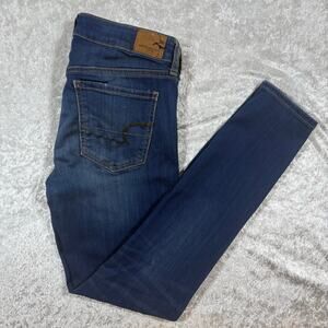 American Eagle Jeggings Blue Super Stretch